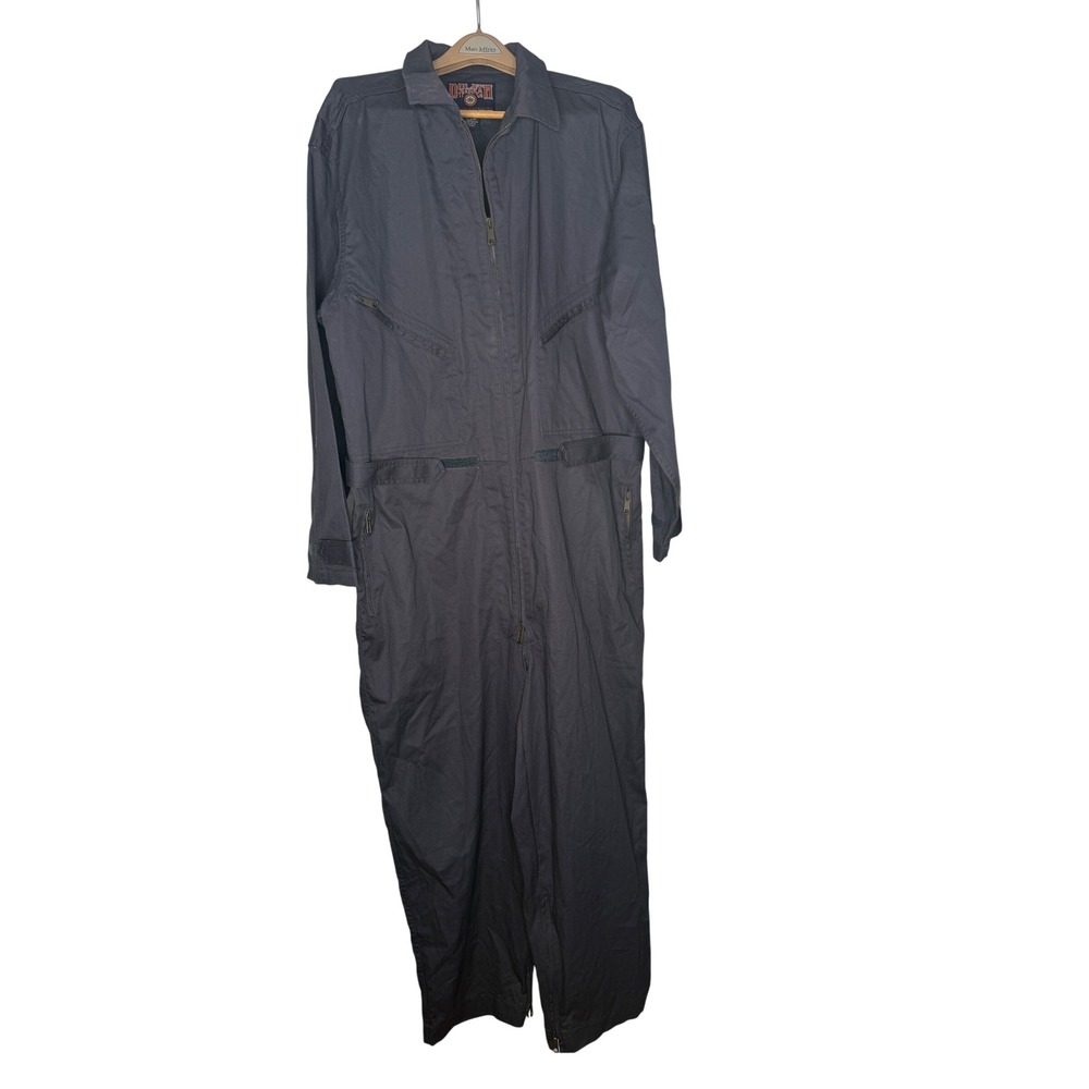 Duluth Trading Co Mens XLx30 Gray Cotton Long Sleeve Work Coveralls Jumpsuit